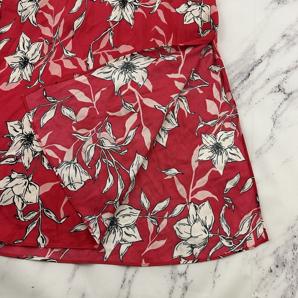 Rag and Bone Womens Mallory Slip Dress Size 4 Red Black Floral Silk Blend - Picture 5 of 11